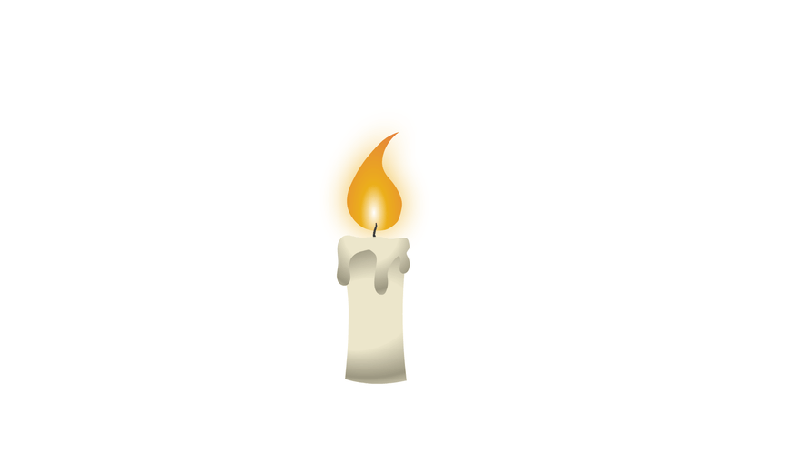 White Candle Animation GIF