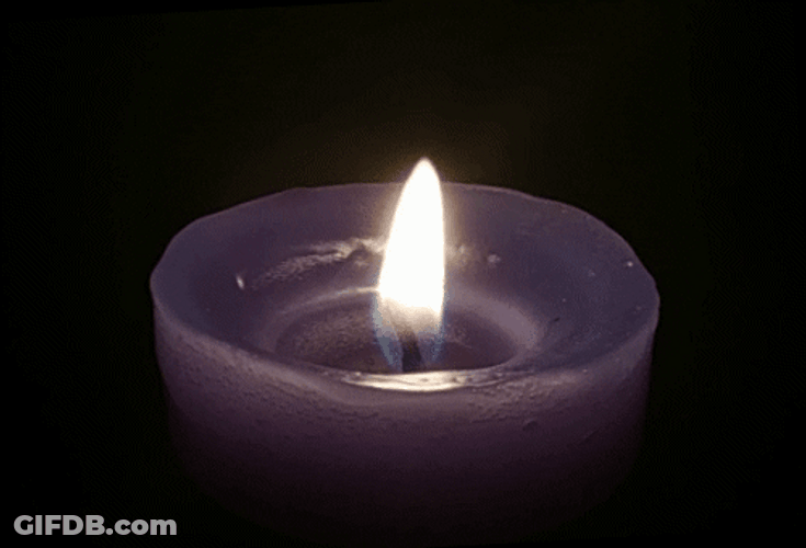 White Candle Burning GIF