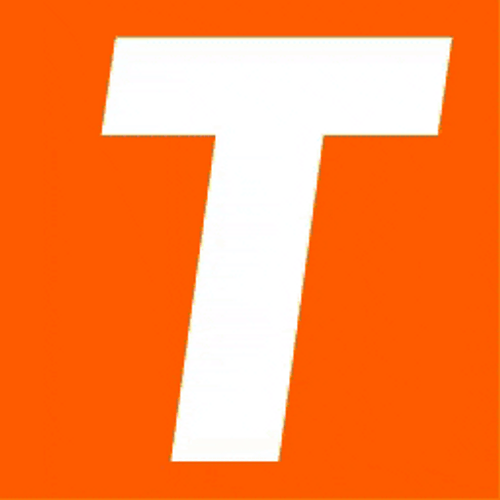 White Capital Letter T With Color Changing Background GIF