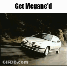 White Car Driving Get Megane 'D GIF