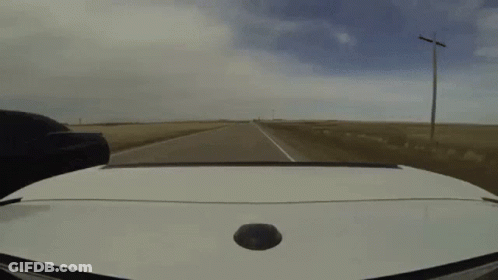 White Car Driving With Text You Almost Had Me GIF