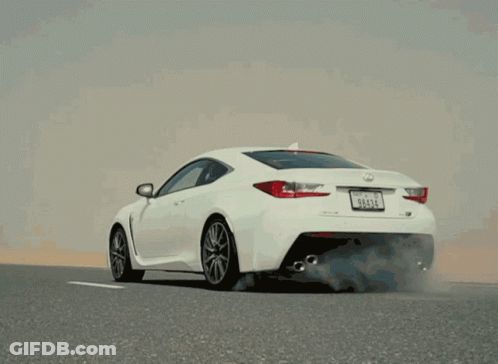 White Car Parked On Desert Road GIF