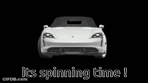 White Car Spinning Time GIF