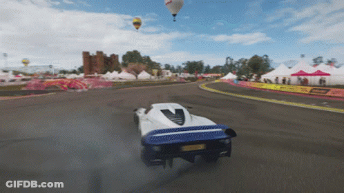 White Car With GDC License Plate GIF