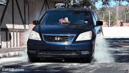 White Car With Girl Picture GIF