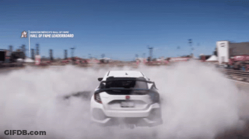 White Car With Hall Of Fame Leaders Sign GIF