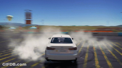 White Car With JCW License Plate GIF