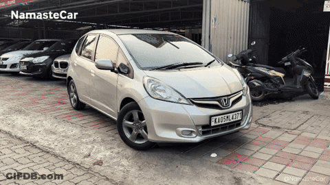 White Car With License Plate Ka05ml437 GIF