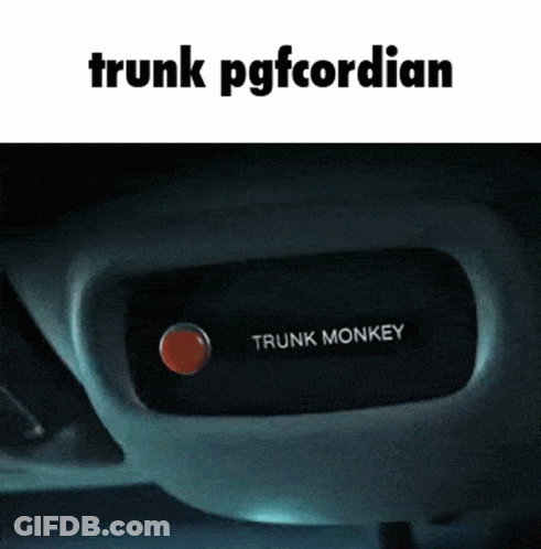 White Car With Open Trunk And Lit Tail Light GIF