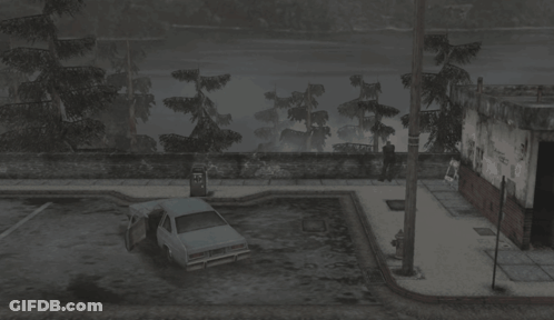 White Car With R.I.P. Sign GIF