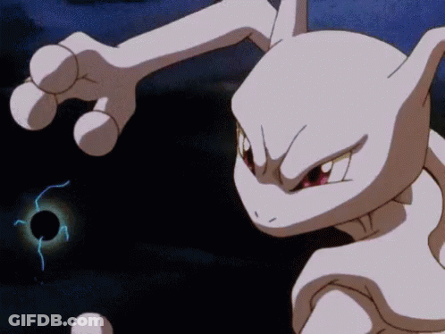 White Cartoon Character Standing In Front Of Black Hole GIF