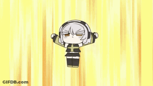 White Cartoon Character With Knife In Mouth Surrounded By Light Rays GIF