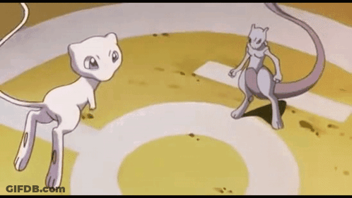 White Cat And Purple Cat Standing In Circle GIF