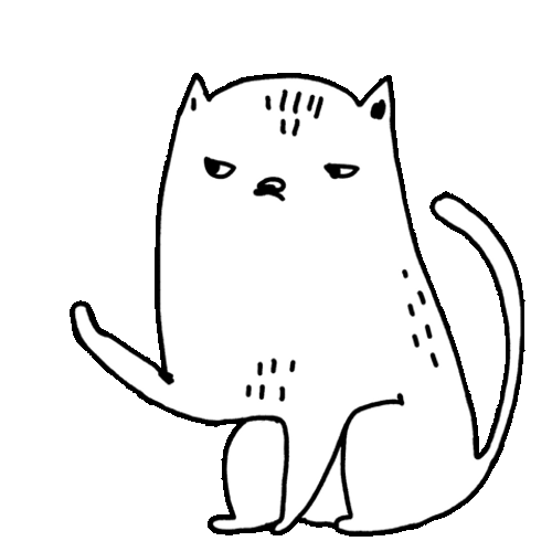 White Cat Filing Nails Scratching Walls GIF