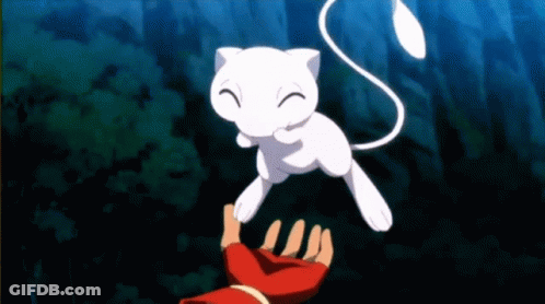 White Cat Flying Over Hand GIF
