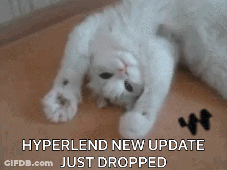 White Cat Lying On Back Hyperlend Update GIF