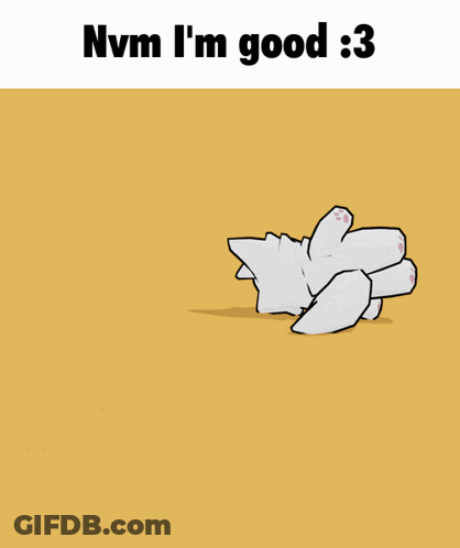 White Cat Nvm I'm Good :3 GIF