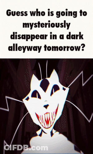 White Cat Red Teeth Guess Who Disappears GIF