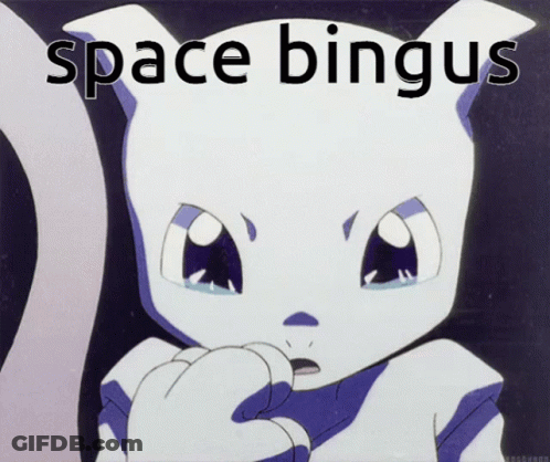 White Cat Space Bingus GIF
