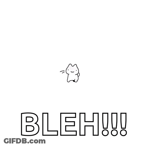 White Cat Tongue Out Bleh GIF