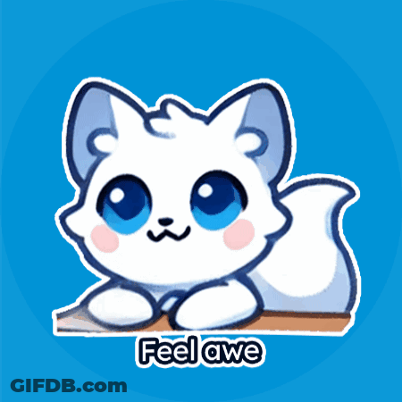 White Cat With Blue Eyes Feel Awe GIF