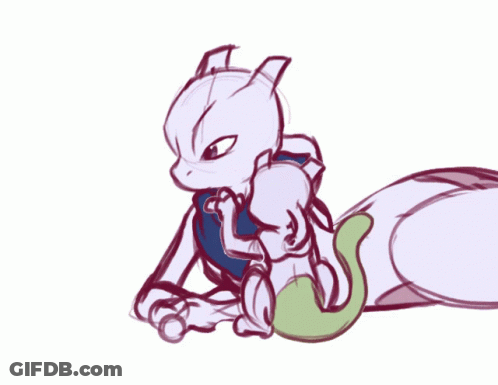 White Cat With Green Tail GIF