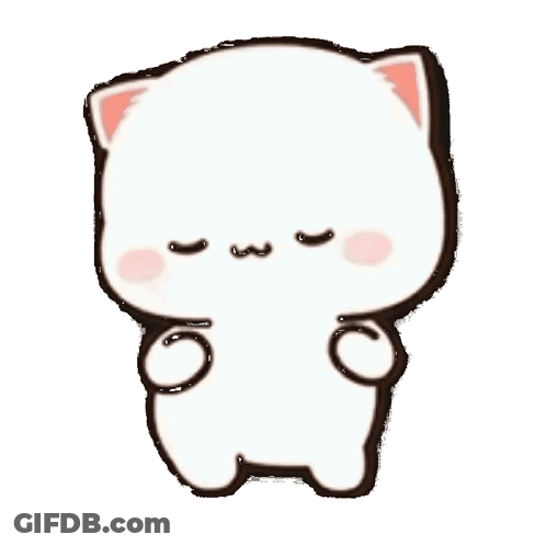 White Cat With Pink Nose GIF