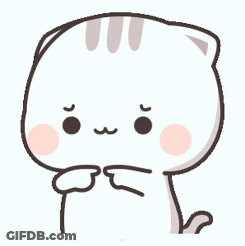 White Cat With Striped Tail GIF
