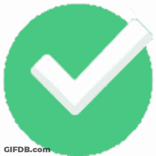 White Check Mark Green Circle GIF