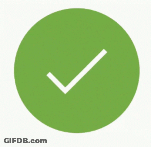White Check Mark In Green Circle GIF