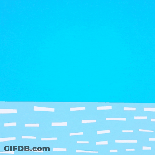 White Circle Boing Blue Background GIF
