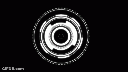 White Circle On Black Background GIF