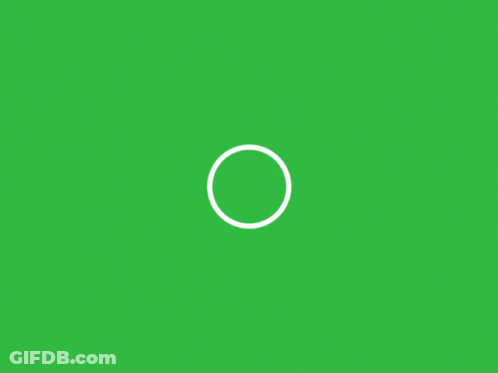 White Circle On Green Background GIF