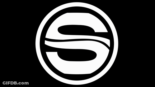 White Circle With Black Stripe GIF