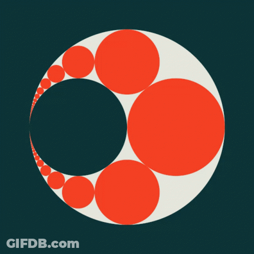 White Circle With Red Circles GIF