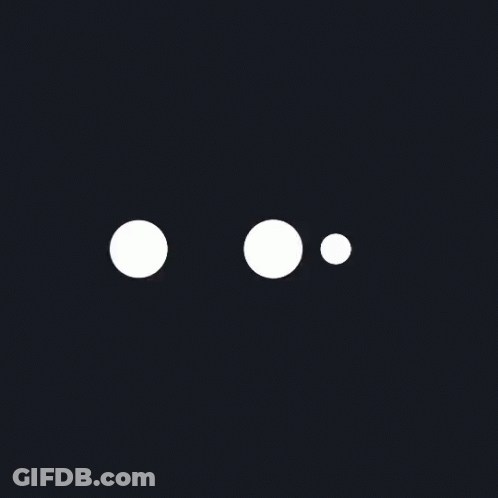 White Circle With Two Black Dots GIF