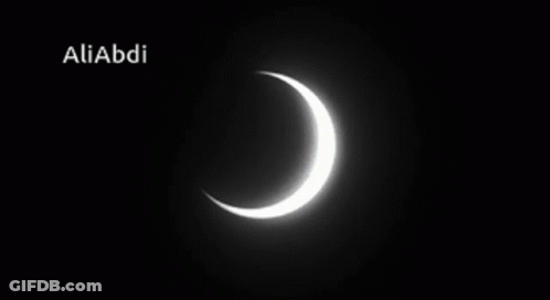 White Crescent Moon With Aliabdi GIF