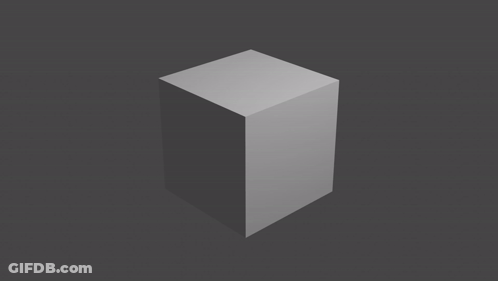 White Cube Floating GIF