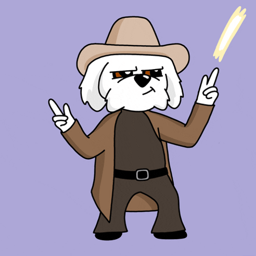 White Dog Firing Bang Bang GIF