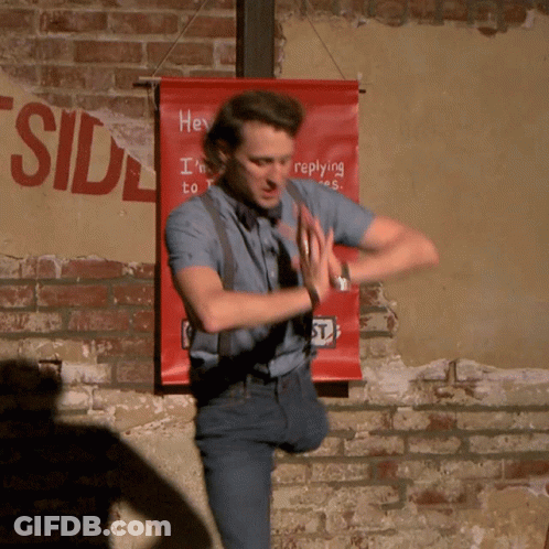 White Dress Man Dancing High Heels Netflix Logo GIF