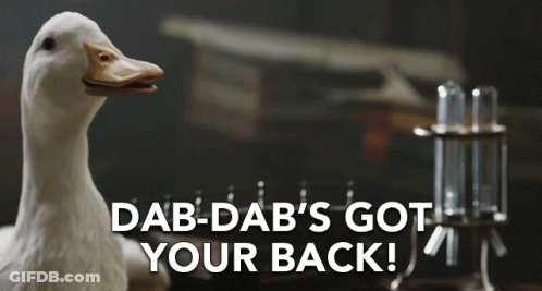 White Duck Dab-Dab's Got Your Back GIF