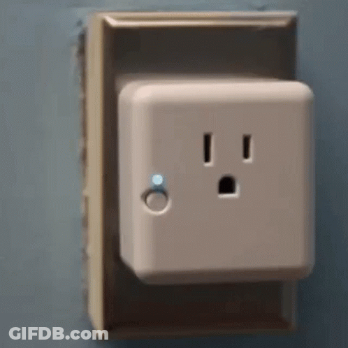 White Electrical Outlet With Light GIF