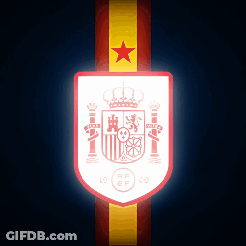 White Emblem With Red Star And RF EF GIF