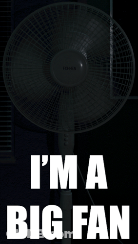 White Fan Saying Im A Big Fan GIF
