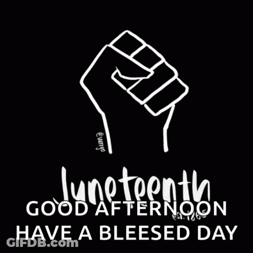 White Fist On Black Background Have A Blessed Day GIF