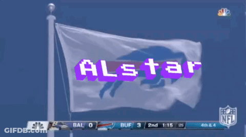 White Flag Blue Buffalo Says Alstar GIF