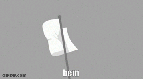 White Flag Waving With Word Bem GIF