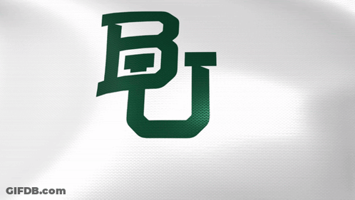 White Flag With Letters B And U GIF
