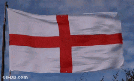 White Flag With Red Cross Waving GIF