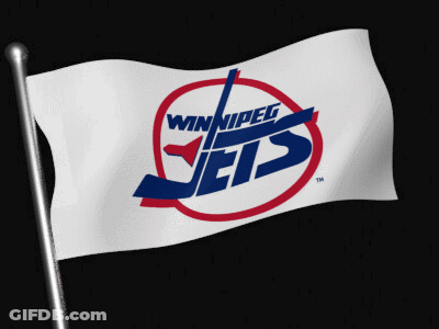 White Flag With Winnipeg Jets GIF
